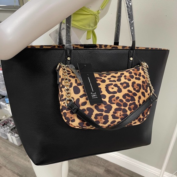 $199.50 Retail INC bag ZOIEY 2 PC LEOPARD 10011026700 - Picture 7 of 11